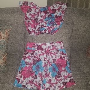 2 piece fun African Print short set
